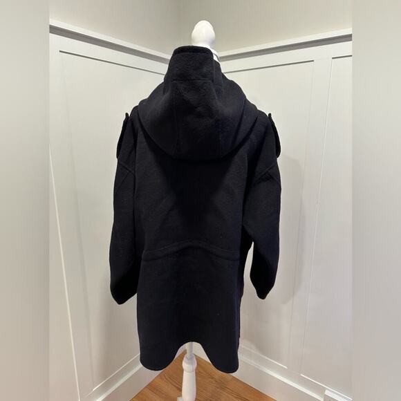 Maje Hooded Wool Blend Coat - Picture 2 of 14